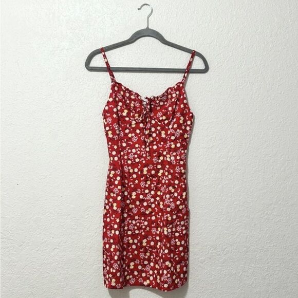 SHEIN red floral sundress size XS - Picture 1 of 16